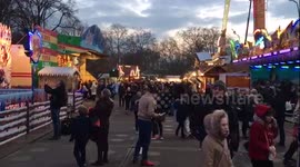 Lots of people at the London Winter Wonderland
