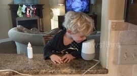 Newsflare Edit - Toddler doesn't take 'Google Home' rejection well