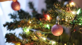 Video of Christmas tree with lights