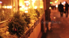 Christmas light on the street of Saint Petersburg