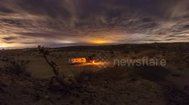 Cloudy Night Time-lapse of Camping in the Anza-Borrego Desert