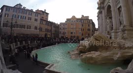 Time lapse video of fontana di Trevi in Rome, Italy
