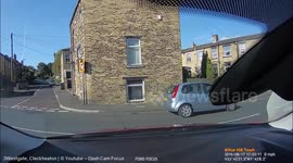 CLECKHEATON CAR CRASH CAUGHT ON CAMERA