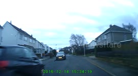 Driver fails to give way near crash amazing controlled stop