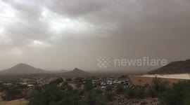 Wind, rain, and blowing dust in Scottsdale, Arizona