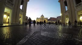 Time lapse video of Basilica San Pietro, Rome, Italy