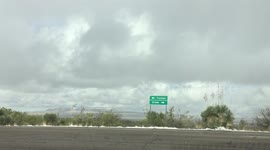 Snow in the Arizona desert between Oracle and Tucson