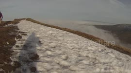 Cloud inversion in the Brecon Beacon mountains