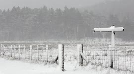 Boxing Day heavy snowfall over Braemar in the Scottish highlands