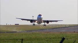 Storm Winds Batter Aircraft