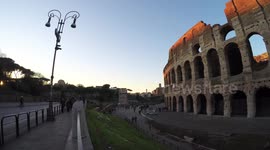 Editorial time lapse video of Colosseum in Rome, Italy