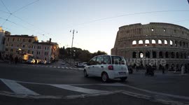 Editorial time lapse video of Colosseum in Rome