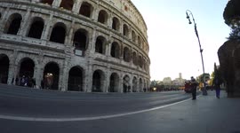 Editorial time lapse video of Colosseum in Rome