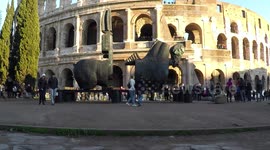 Editorial video of Colosseum in Rome, Italy