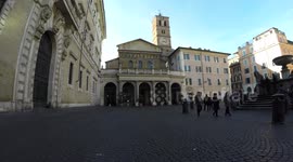 Time lapse video of Church Santa Maria in Trastevere, Italy
