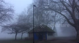 Fog looms over London Fields, London