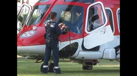 NSW ambulance helicopter taking off