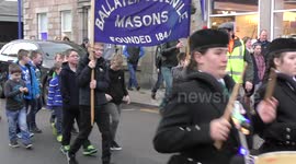 Ballater 'Little Masons' (boys) traditional March through Scottish town