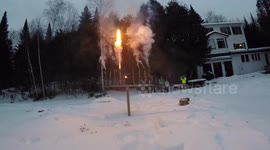 Roman Candle Menorah!