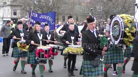 Kylie Minogue following parade through Ballater, Scotland. (Edited)