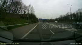 Road rage results in a very near miss Watch the VW van and the White Ford Kuga