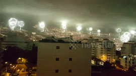 The very beginning of Madeira New Year Fireworks 2017