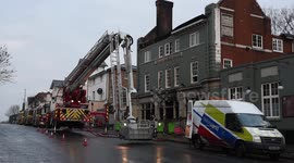 Six rescued as Acton pub gutted by fire.