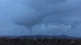 Brief funnel/tornado near Morristown, AZ