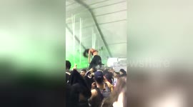 Newsflare Edit - Girl falls into crowd at edm rave