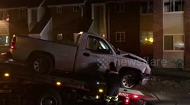 truck crash into a apartment entrance 4