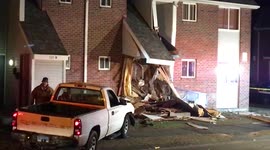 truck crash into a apartment entrance 3