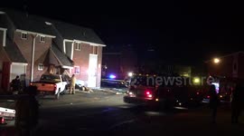 truck crash into a apartment entrance 2