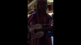 The Naked Cowboy Sang his Trump Song today at Trump Tower