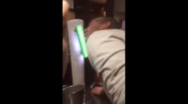 Lad gets his tongue stuck to a beer pump!