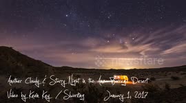 Another Cloudy and Starry Night Time Lapse in the Anza--Borrego Desert