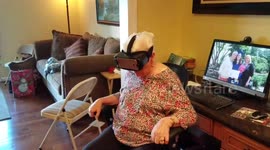 Grandmother, 84, experiences virtual reality for the first time