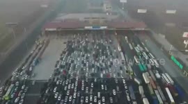 Thousands of cars stranded in traffic jam after New Year holiday in China