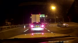 Van Near-Miss as it Exits from lane 3 to Jump a Queue