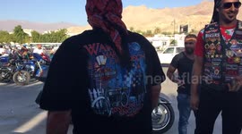 Arab bikers ride through Oman