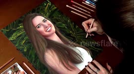 Talented artist creates photorealistic self-portrait