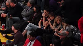 Kendall Jenner attends NBA game in Los Angeles