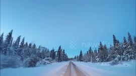 Manitoba Highway 10 | Moon Conjunction with Venus, Record Snowfall, Winter Wonderland