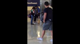 Golden Retriever Puppy at Southwest Airlines Gate
