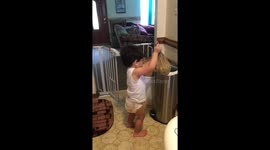 Zachary, my little help mate