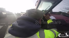 Bikers and Pedestran pull driver out of wreck on UK ROADS