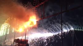 Full moon party nye fireworks burning people