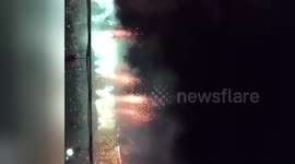 Newsflare Edit - Full moon party showers of sparks burning people