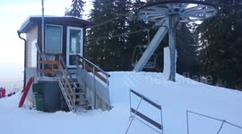 Epic ski lift fail
