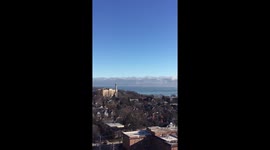 Dramatic Lake Effect Cloud over Lake Michigan