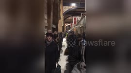 Newsflare Edit - Over 300 people queue for the 23 bus in TFL Station Staff Strike Chaos
